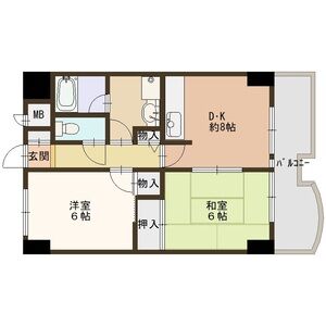 2DK 間取り図
