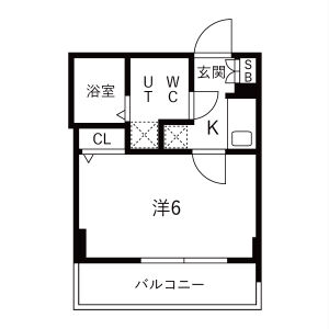 1K 間取り図