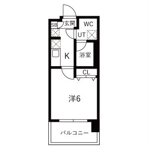 1K 間取り図