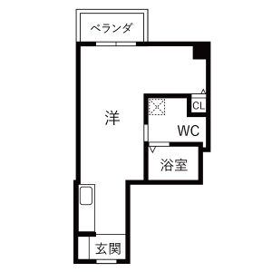 ワンルーム 間取り図