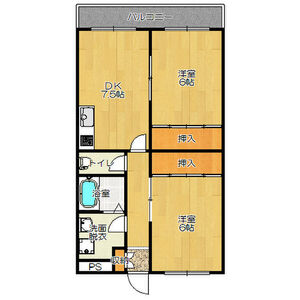 2DK 間取り図