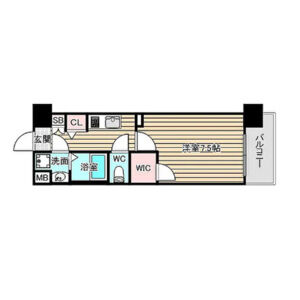 1K 間取り図