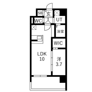 1LDK 間取り図