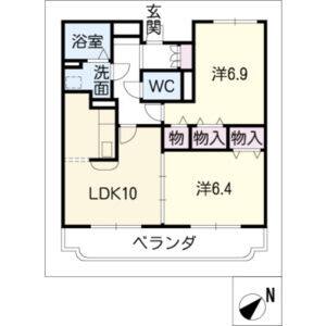 2LDK 間取り図