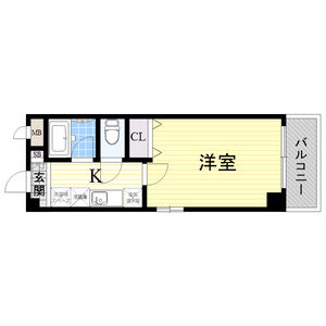 1K 間取り図