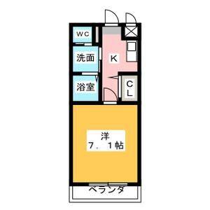 1K 間取り図