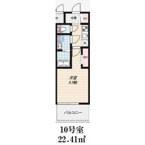 1K 間取り図