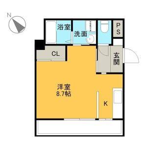 1K 間取り図
