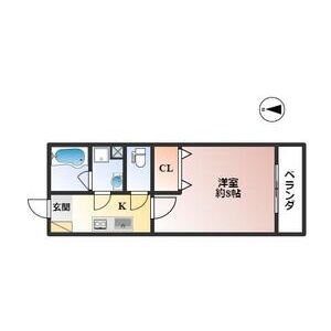 1K 間取り図