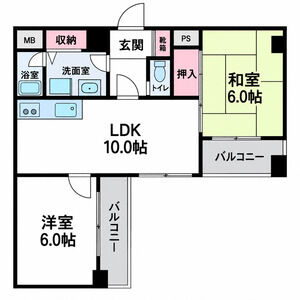 2LDK 間取り図
