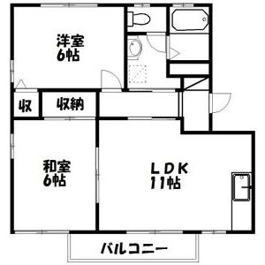 2LDK 間取り図