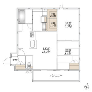 2LDK 間取り図