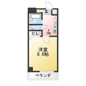 1K 間取り図