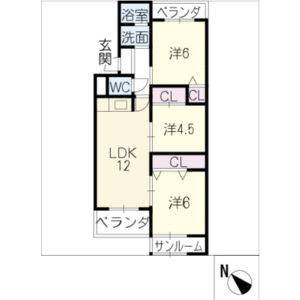 3LDK 間取り図