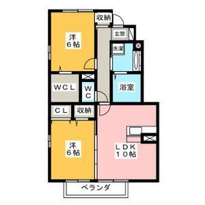 2LDK 間取り図