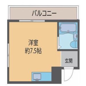 ワンルーム 間取り図
