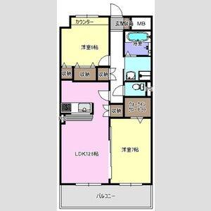 2LDK 間取り図