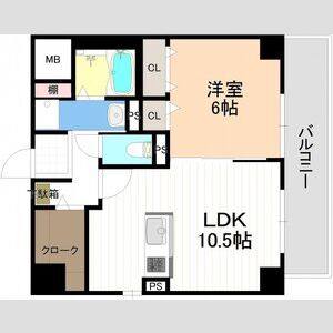 1LDK 間取り図