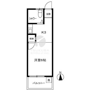 1K 間取り図