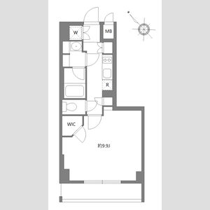1K 間取り図