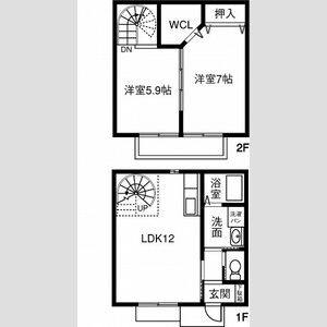 2LDK 間取り図