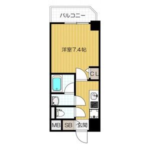 1K 間取り図