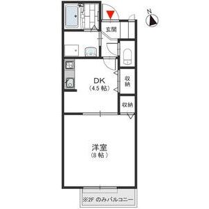 1DK 間取り図