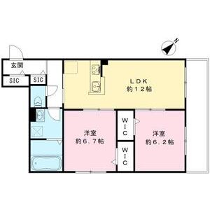 2LDK 間取り図