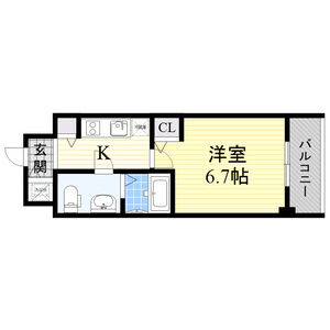 1K 間取り図