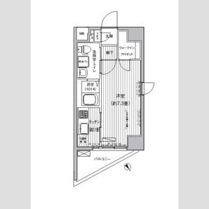 1K 間取り図