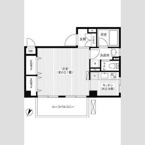 1K 間取り図