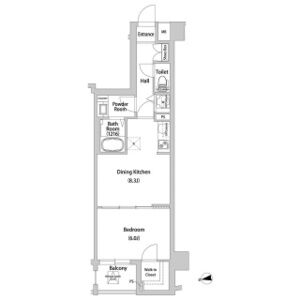 1LDK 間取り図