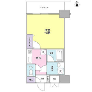 1K 間取り図
