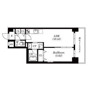 1LDK 間取り図