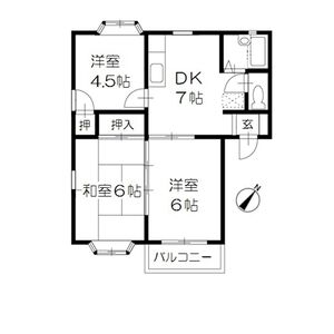 3DK 間取り図