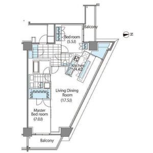 2LDK 間取り図