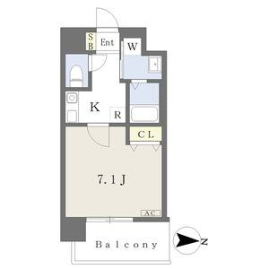 1K 間取り図