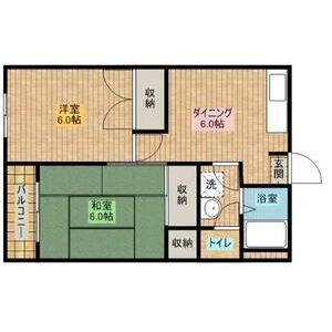 2DK 間取り図