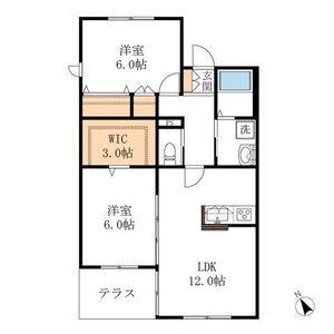 2LDK 間取り図