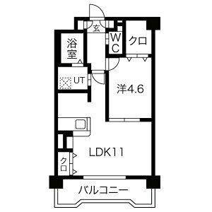1LDK 間取り図
