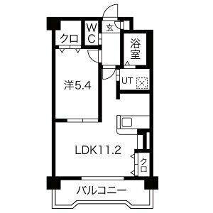 1LDK 間取り図
