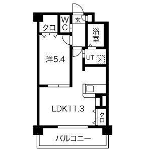 1LDK 間取り図