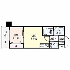 1LDK 間取り図