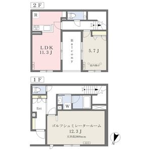 2LDK 間取り図
