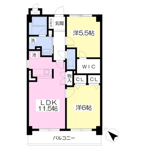 2LDK 間取り図