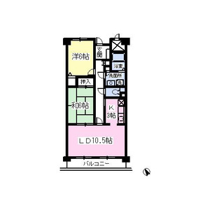 2LDK 間取り図