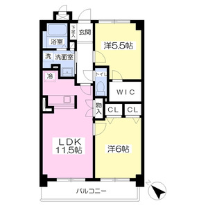 2LDK 間取り図