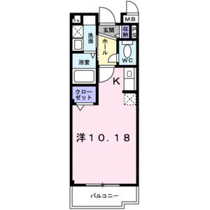 1K 間取り図