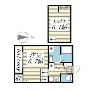 1K 間取り図