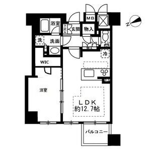 1LDK 間取り図